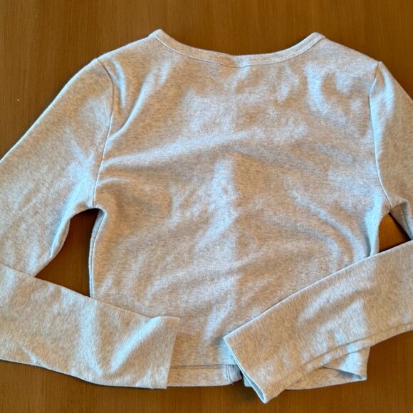 Aritzia Sunday Best Heather cropped cardigan xsmall NEW - Picture 4 of 4